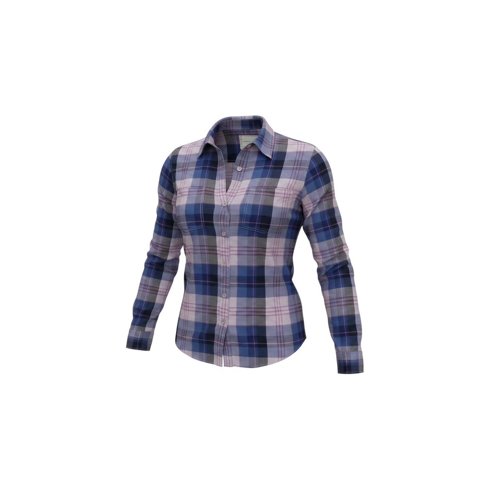 American‎ Eagle Plaid Shirt Womens XL Purple Blue Button Down Long Sleeve